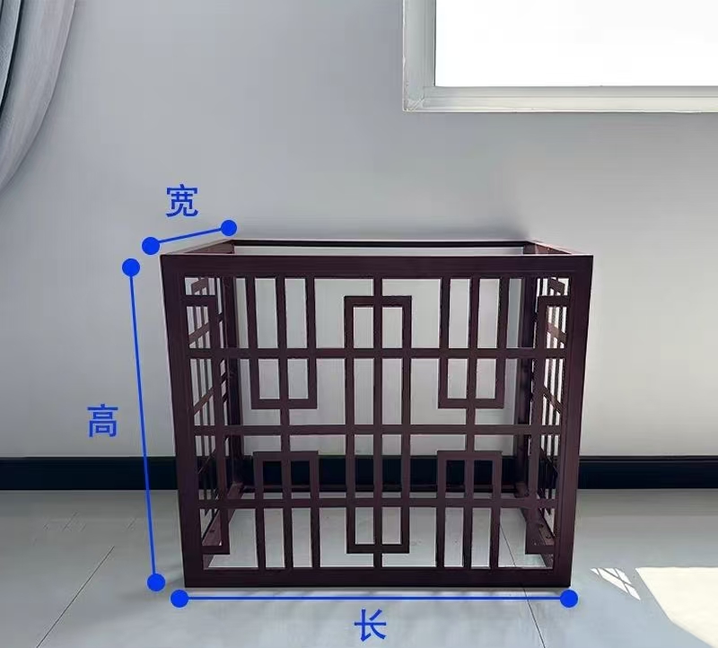 广安市木纹铝单板镀锌铁板空调罩 - 方案